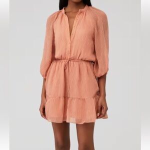 MinkPink Terracotta Nerang Mini Dress Button Down Size L NWT!